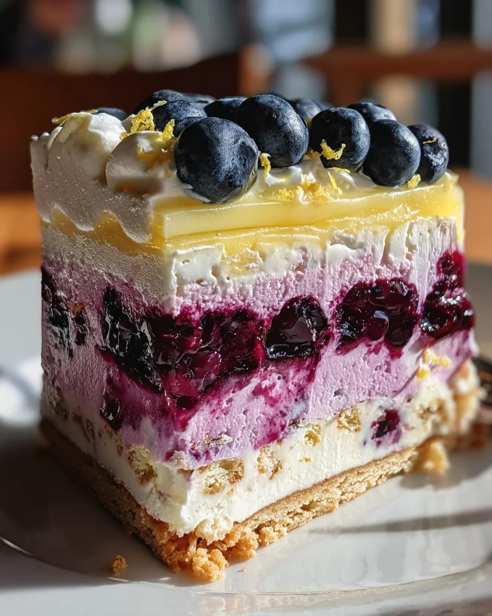 Lemon Blueberry Shortbread Mousse Cake 18 Lemon