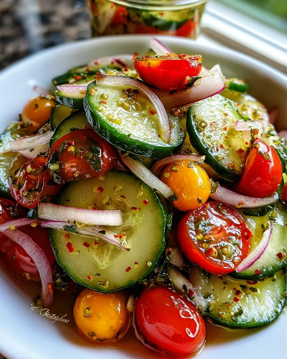 Marinated Cucumbers, Onions, and Tomatoes 20 Marinated