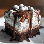 Marshmallow Chocolate Poke Cake