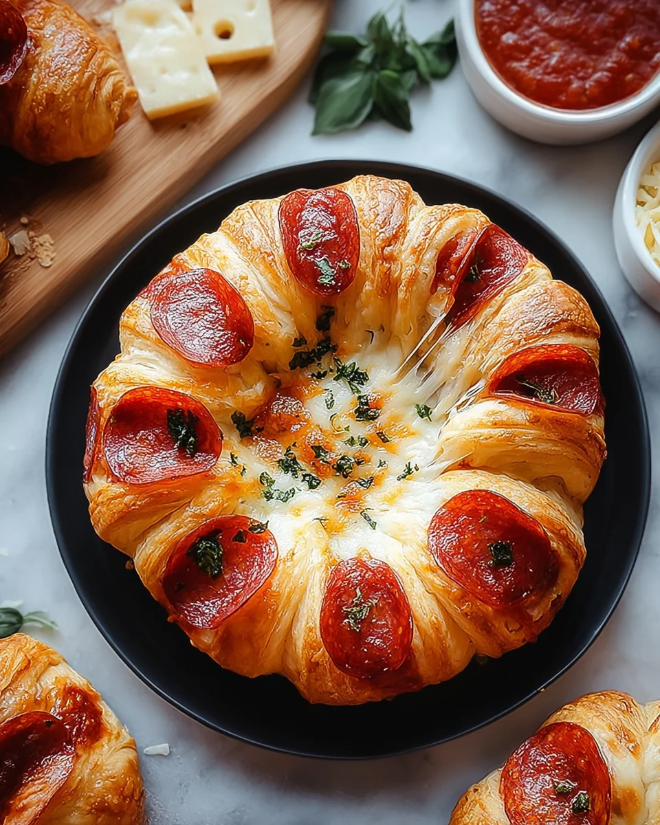 Mozzarella Pepperoni Croissant Rolls 20 Mozzarella