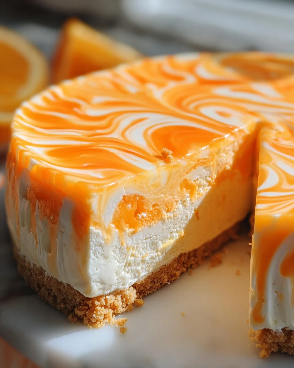 No-Bake Orange Creamsicle Cheesecake