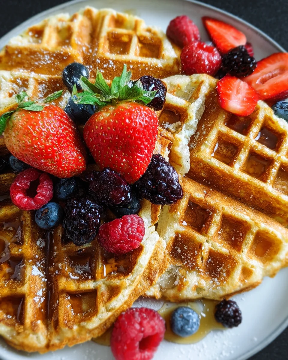 Oatmeal Cottage Cheese Waffles