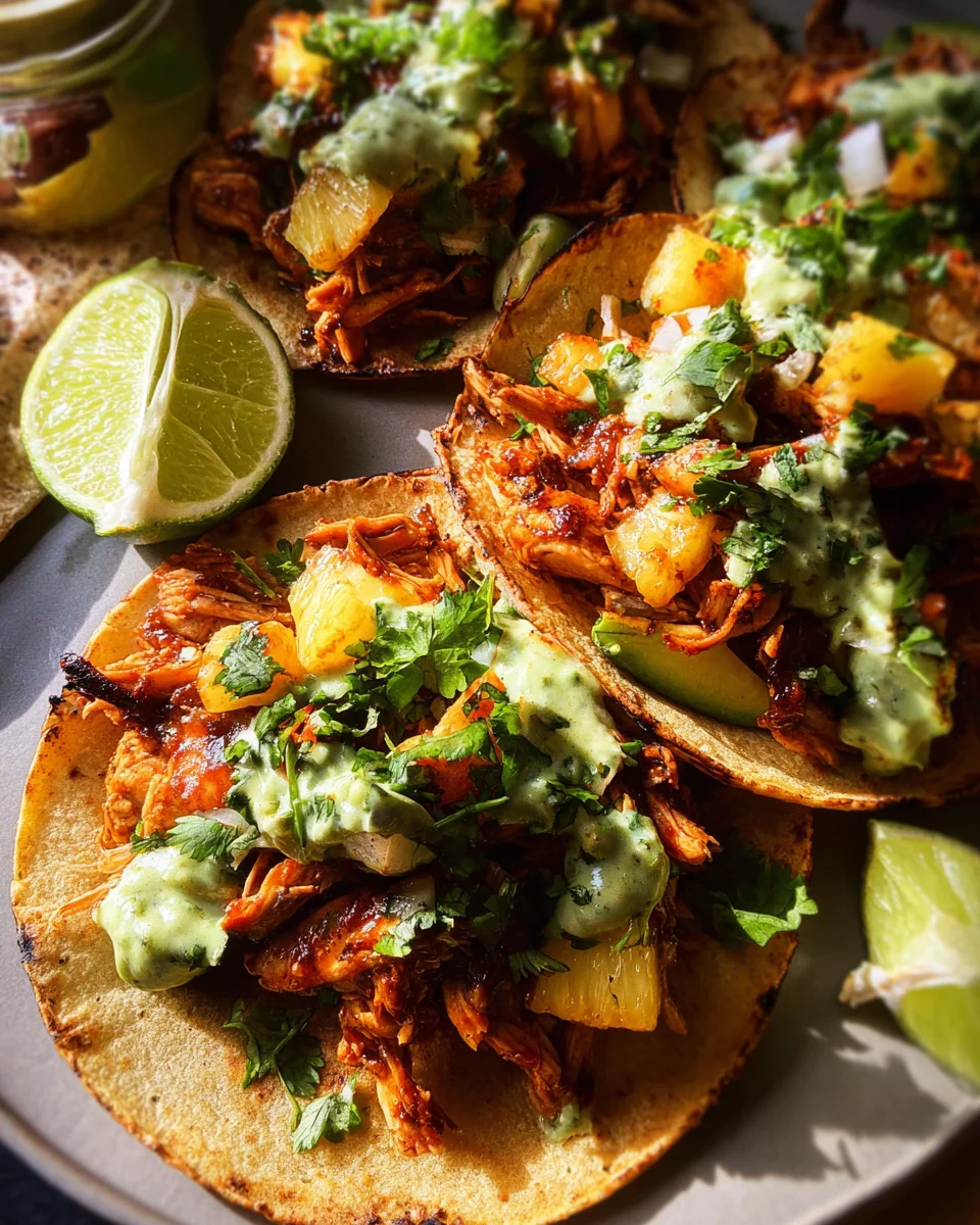 One Pan Chicken & Pineapple Tacos