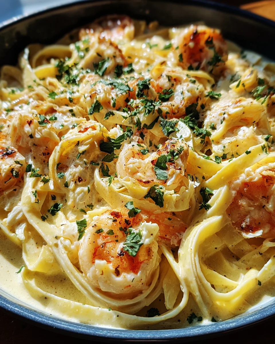 One Pot Shrimp and Crab Alfredo 20 One