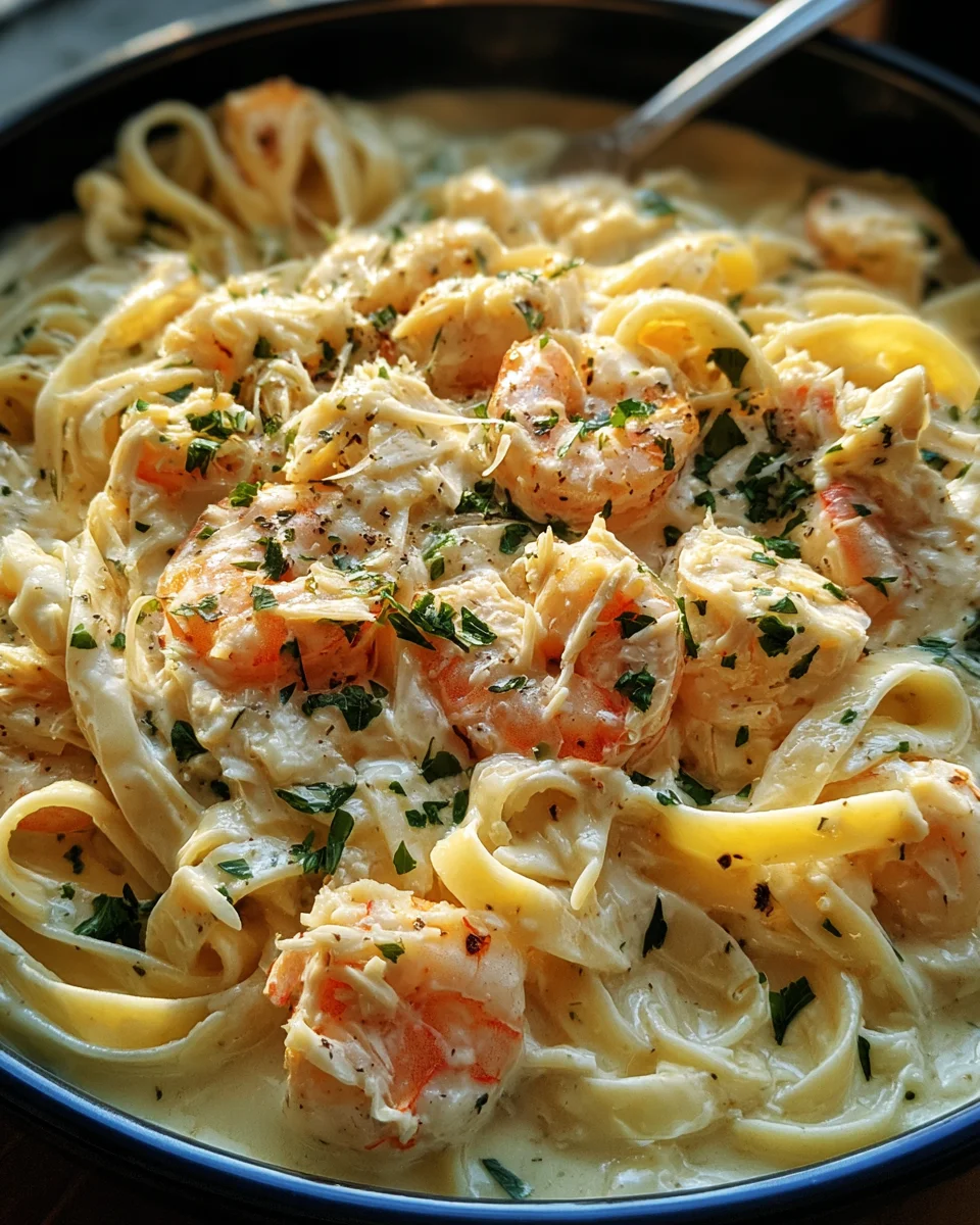 One Pot Shrimp and Crab Alfredo 21 One