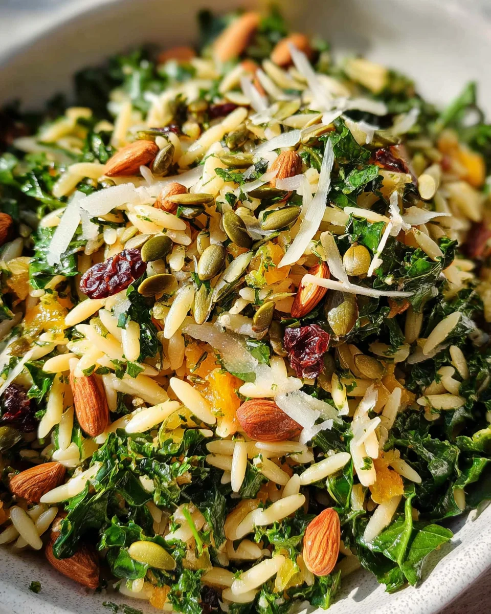 Orzo Kale Salad with Lemon Vinaigrette 24 Orzo