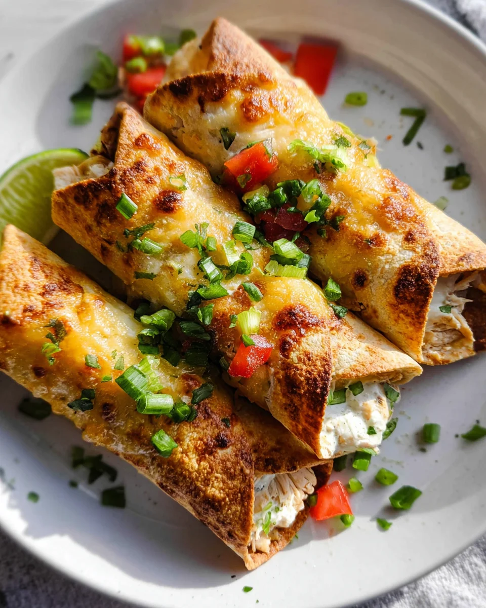 Oven Baked Chicken Taquitos Recipe