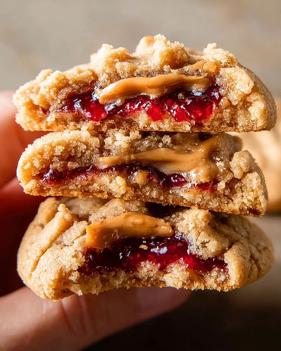 PB&J Stuffed Cookies