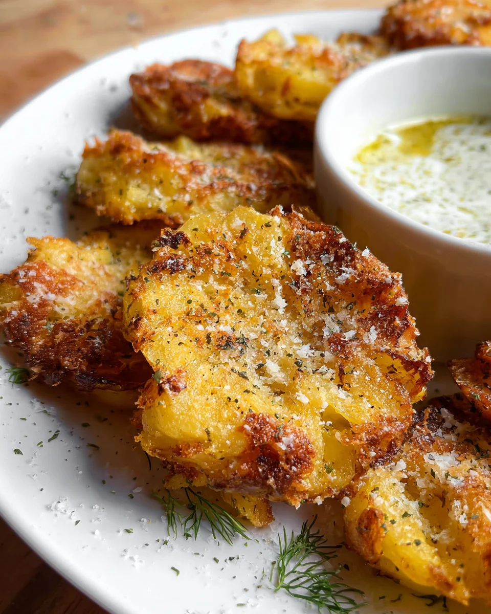 Parmesan Smashed Potatoes 22 Parmesan