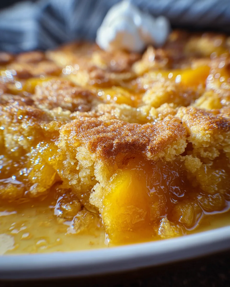 Peach Cobbler with Cake Mix