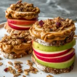 Peanut Butter Apple Sandwiches with Granola