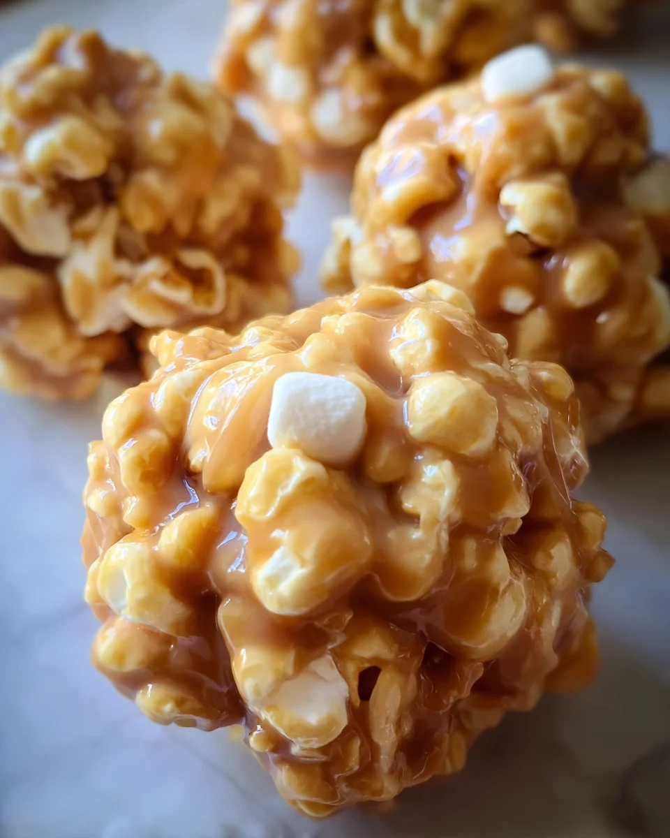 Peanut Butter Popcorn Balls