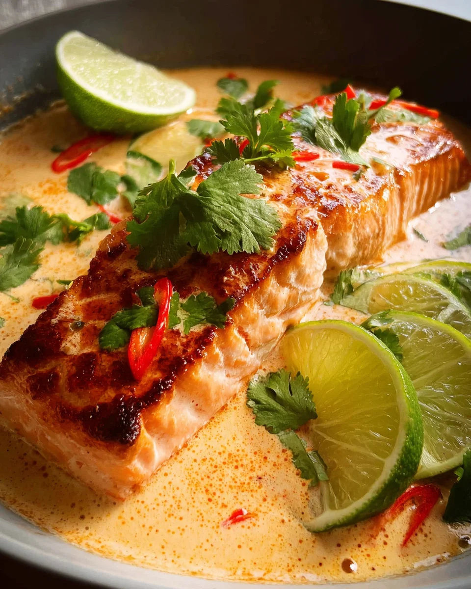 Poached Salmon in Coconut Lime Sauce 18 Poached