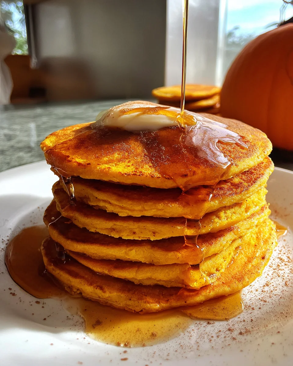 Pumpkin Cottage Cheese Pancakes