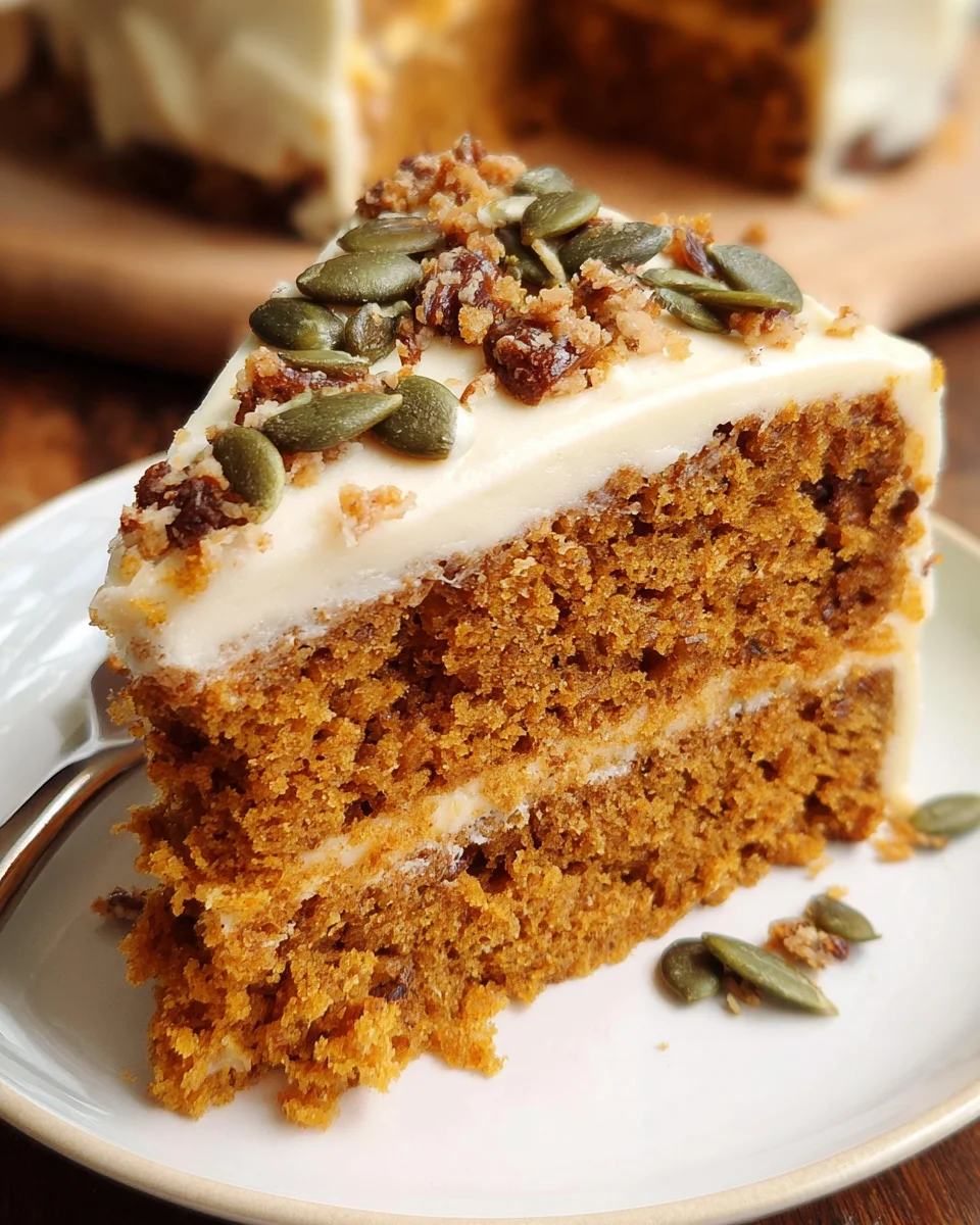 Pumpkin Spice Cake with Brown Sugar Cream Cheese Frosting