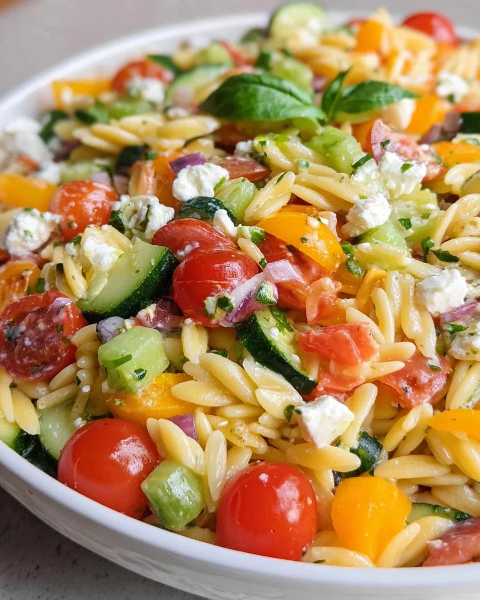 Rainbow Orzo Salad