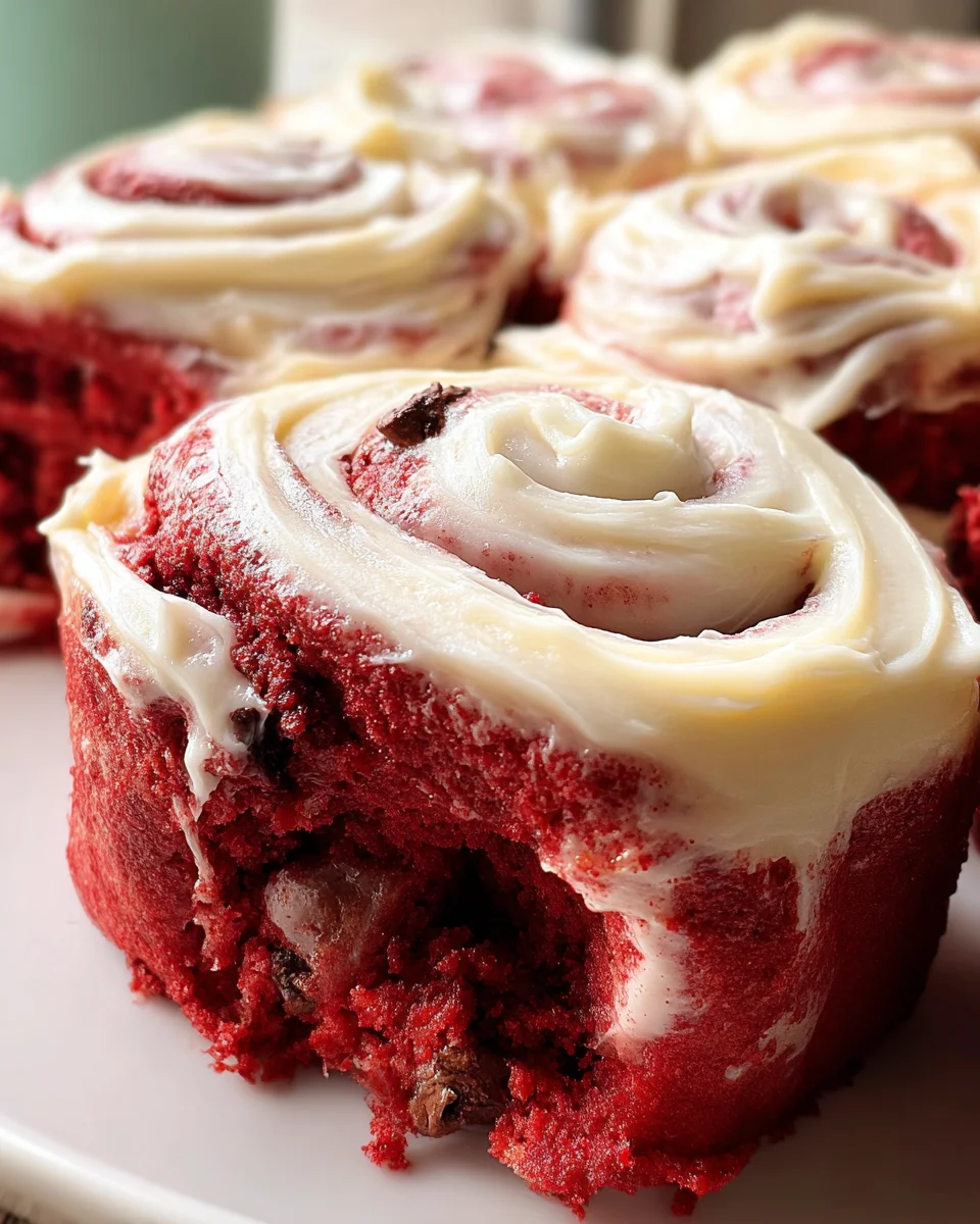 Red Velvet Cinnamon Rolls 31 Red