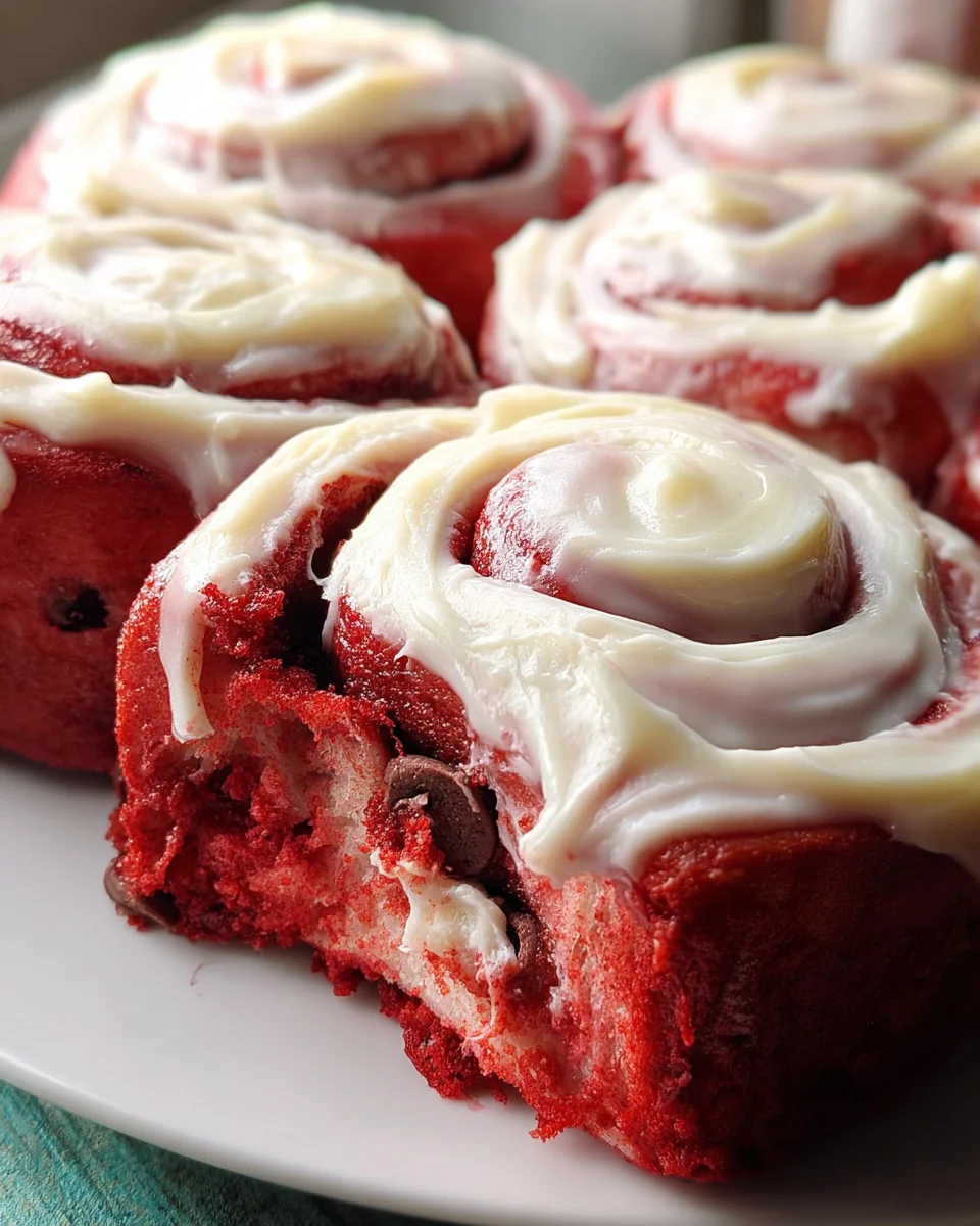 Red Velvet Cinnamon Rolls 32 Red