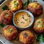 Reuben Balls with Spicy Thousand Island Dipping Sauce