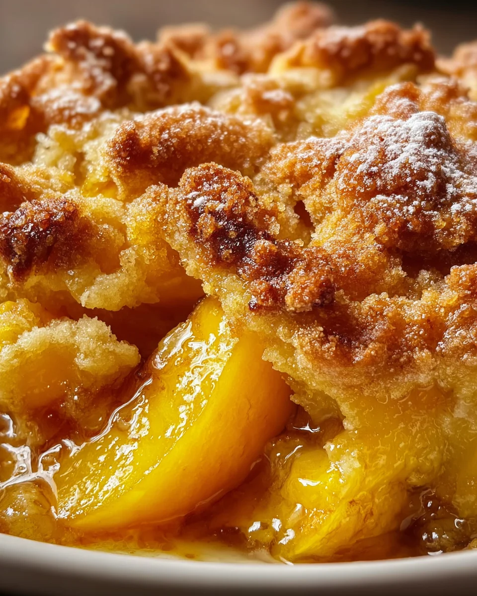 Ridiculously Easy Peach Cobbler