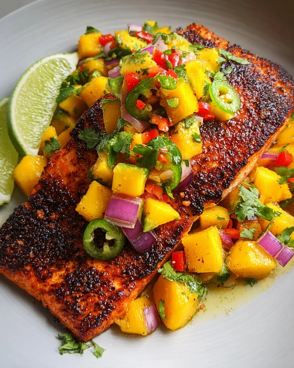 Salmon with Mango Salsa 28 Salmon