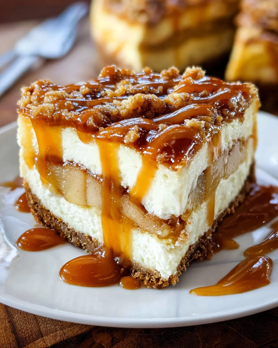 Salted Caramel Apple Pie Cheesecake