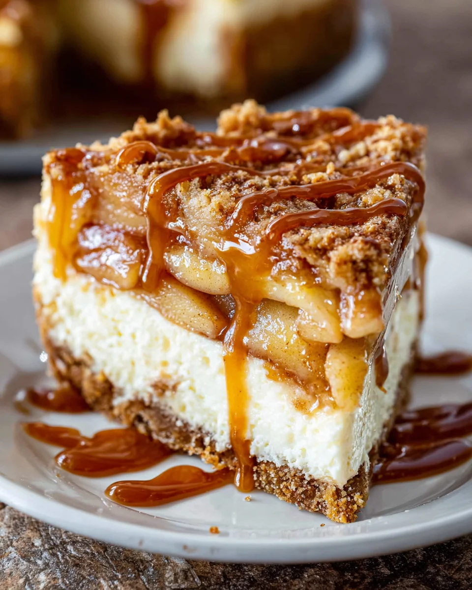 Salted Caramel Apple Pie Cheesecake 18 Salted