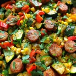 Sausage and Veggies Skillet - 30 Minute, One-Pan Meal