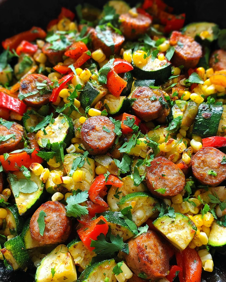 Sausage and Veggies Skillet - 30 Minute, One-Pan Meal
