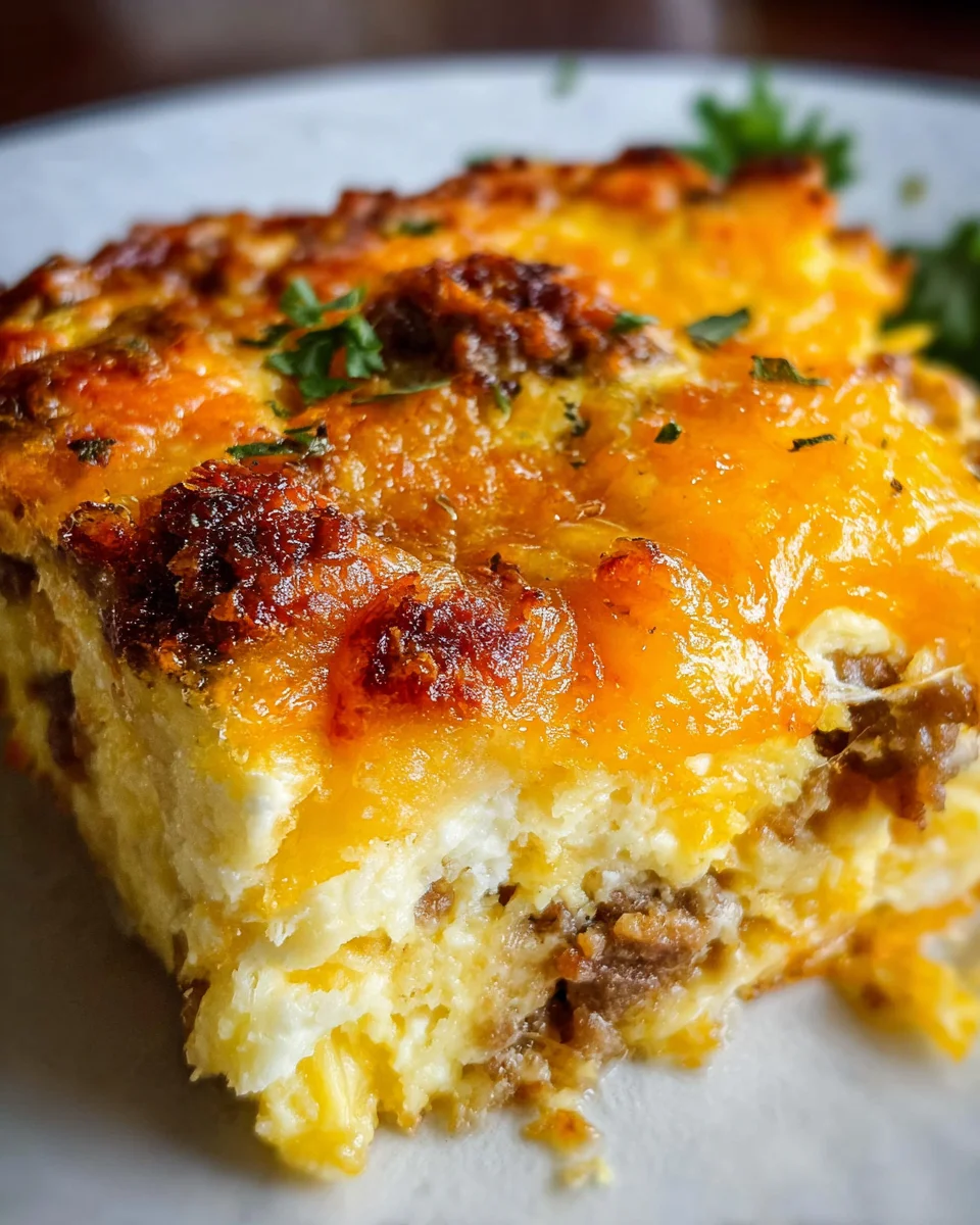 Savory Breakfast Sausage and Cheese Casserole Recipe