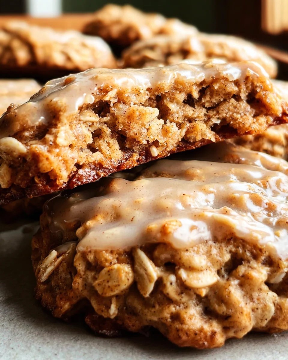 Seriously Thick & Chewy Chai Oatmeal Cookies with Maple Glaze 30 Seriously