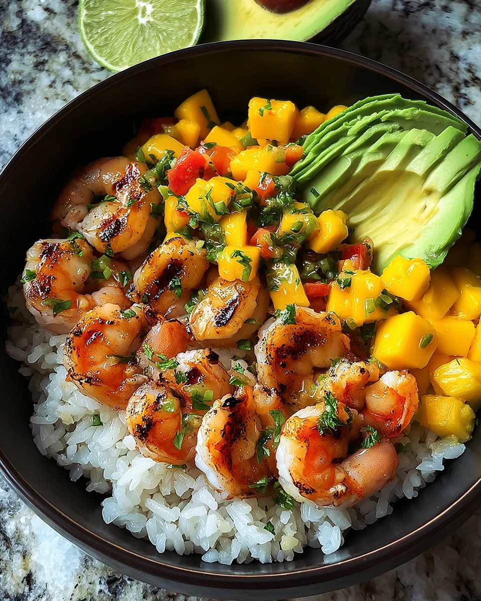 Shrimp and Avocado Bowls with Mango Salsa & Lime-Chili Sauce 27 Shrimp