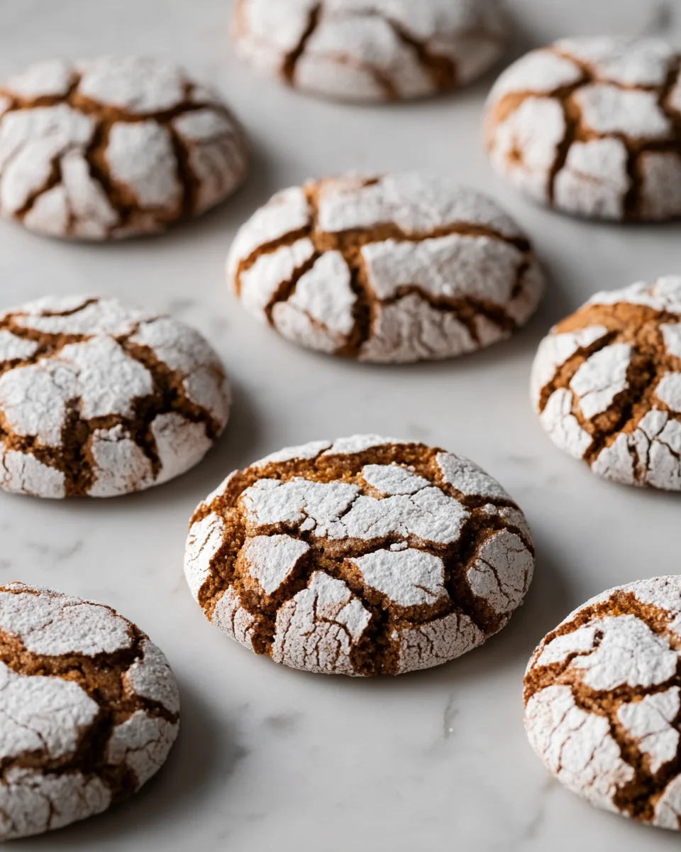 Soft and Spiced Gingerbread Crinkle Cookies