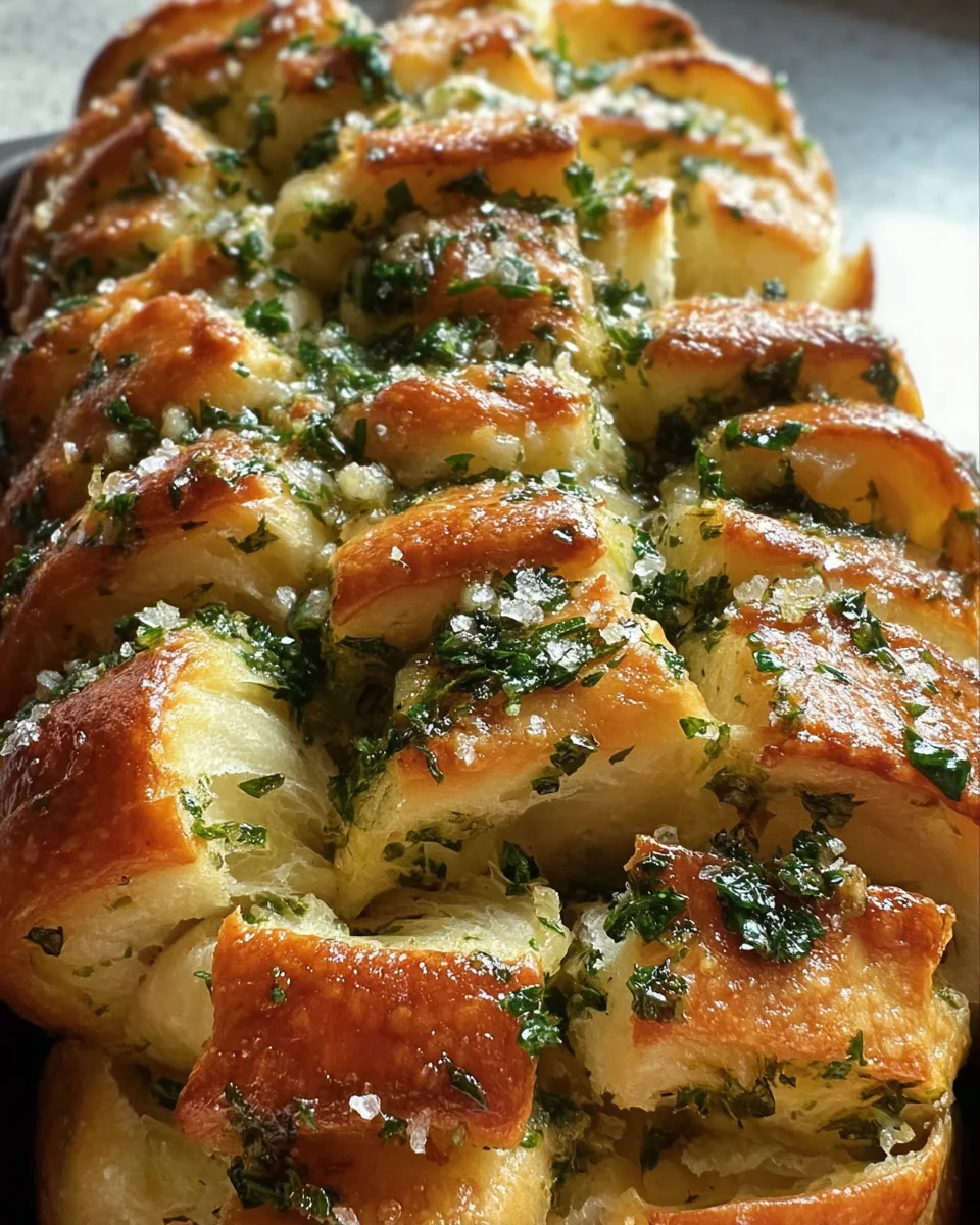 Sourdough Discard Garlic Pull Apart Bread