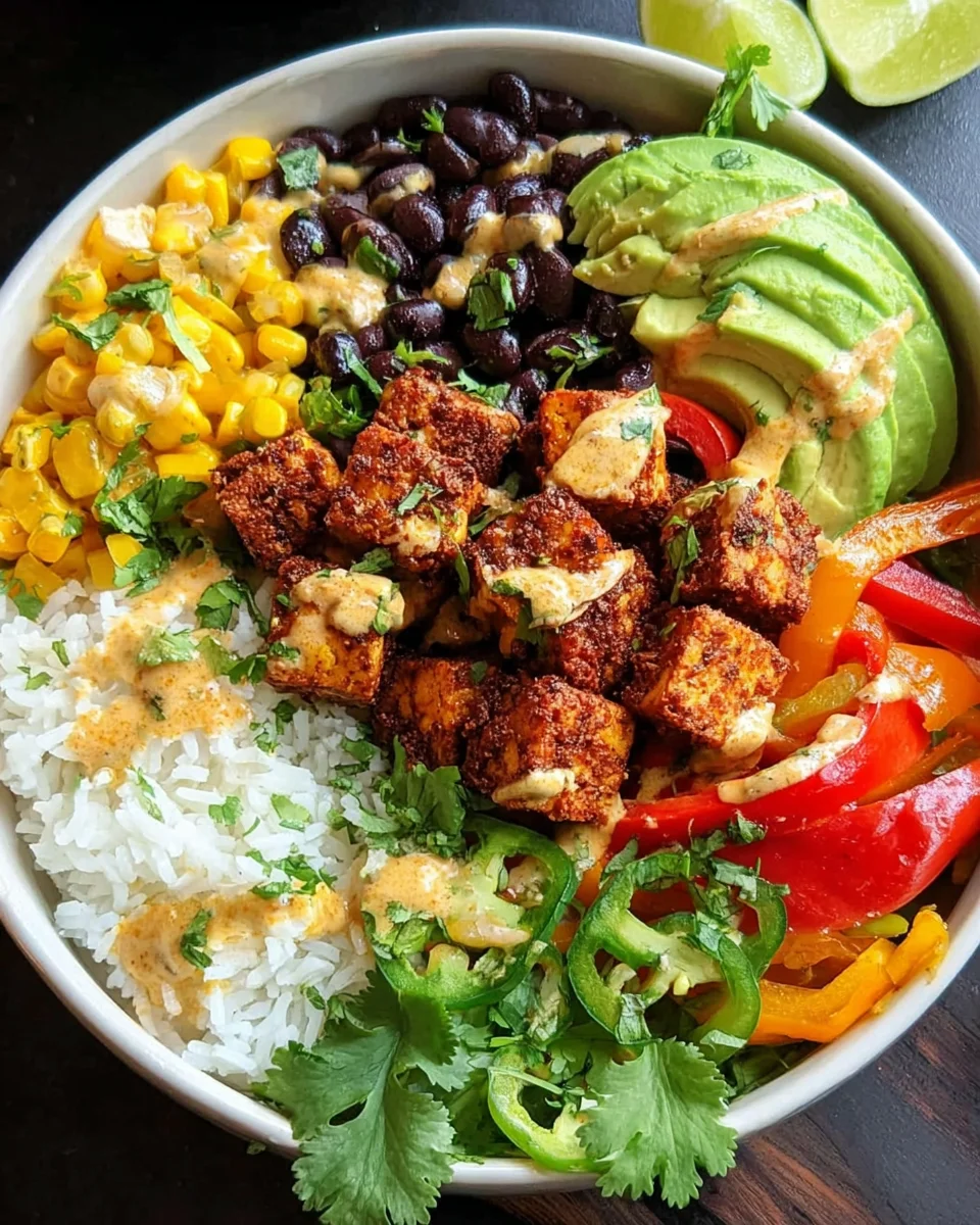 Spicy Baked Tofu Burrito Bowl 19 Spicy