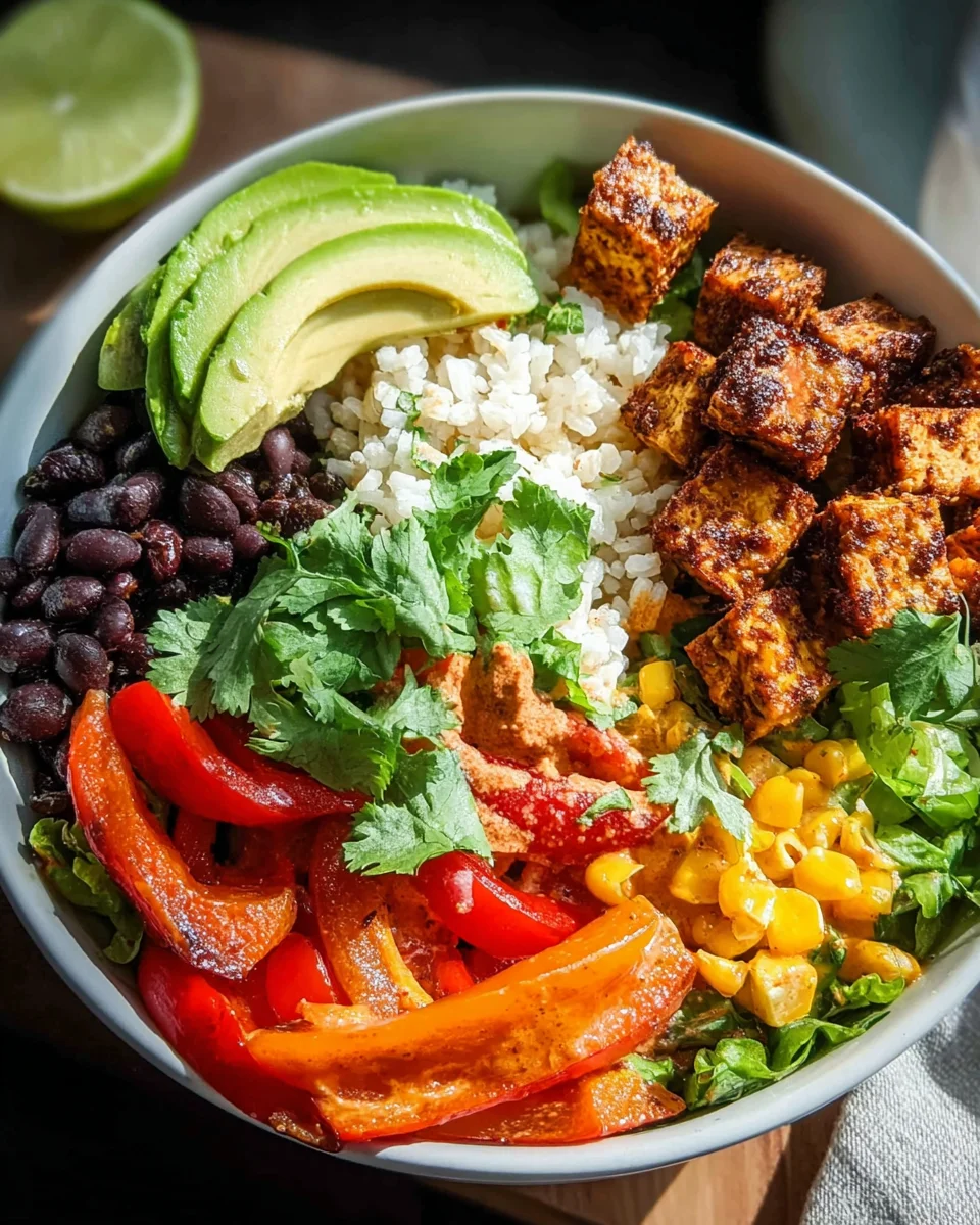 Spicy Baked Tofu Burrito Bowl 20 Spicy