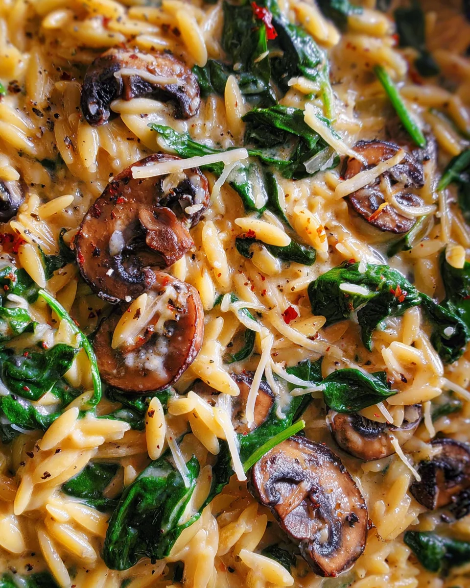 Spinach Mushroom Orzo 22 Spinach