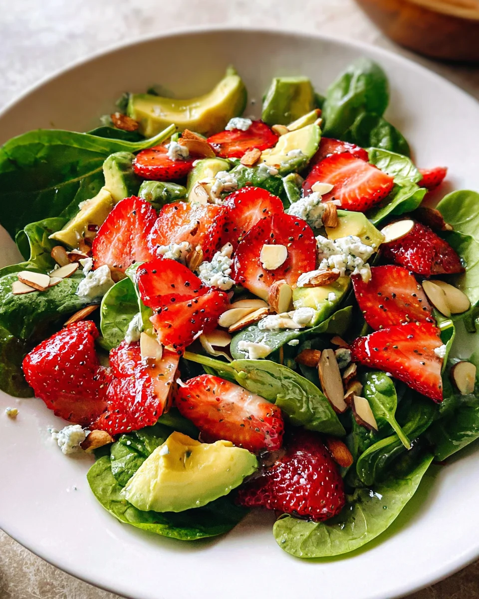 Strawberry Avocado Spinach Salad with Poppyseed Dressing 21 Strawberry