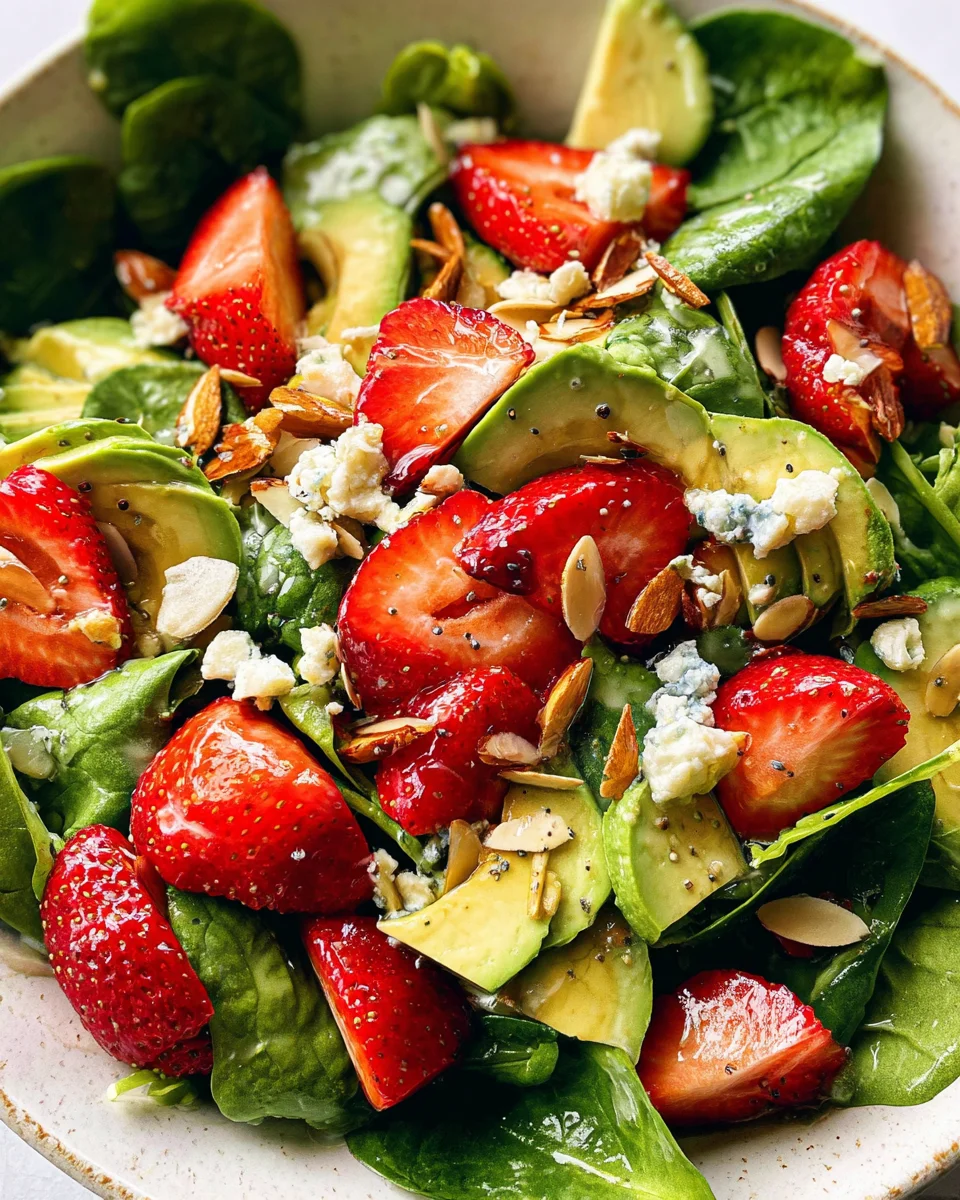 Strawberry Avocado Spinach Salad with Poppyseed Dressing 22 Strawberry
