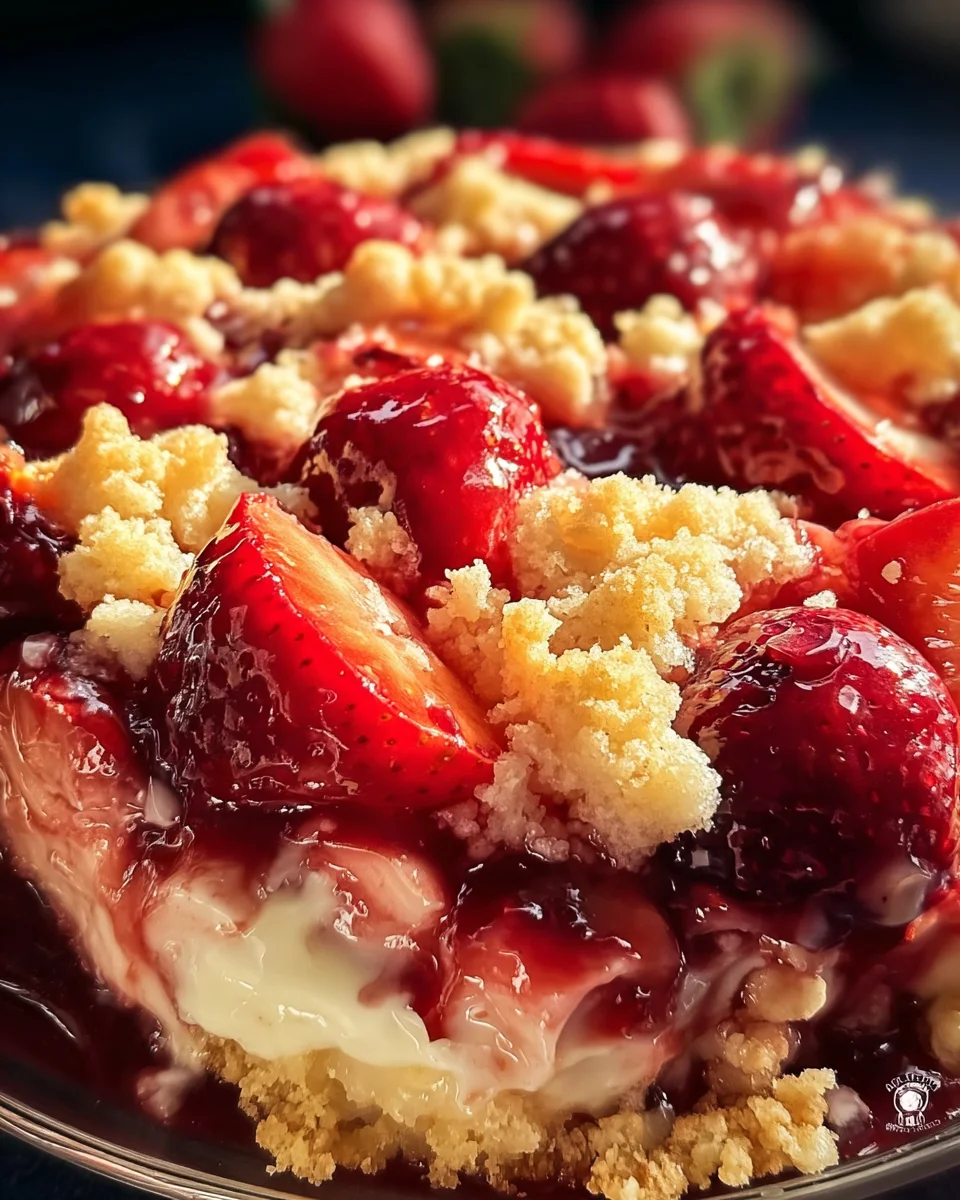 Strawberry Cheesecake Dump Cake