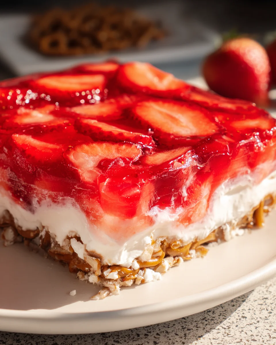 Strawberry Pretzel Jello Salad