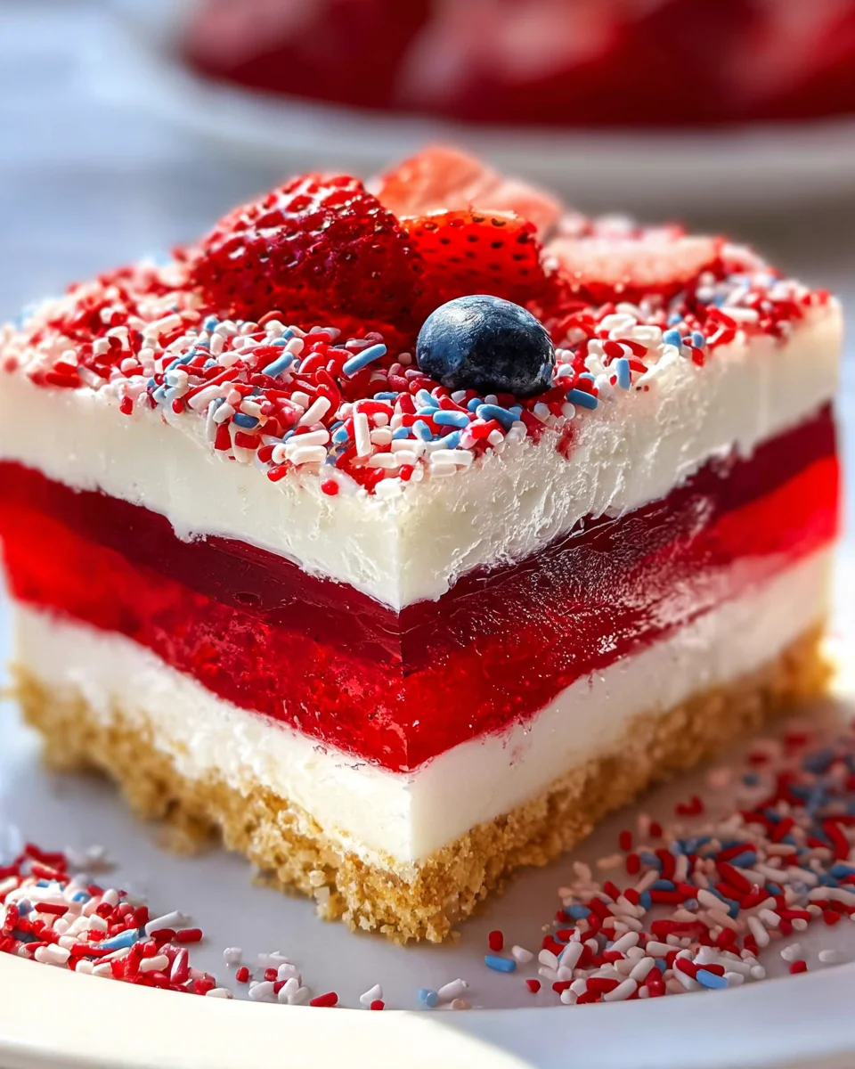 Summer Berry Jello Lasagna