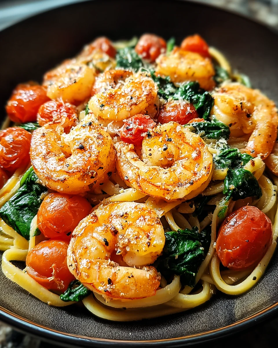 Tomato Spinach Shrimp Pasta 20 Tomato