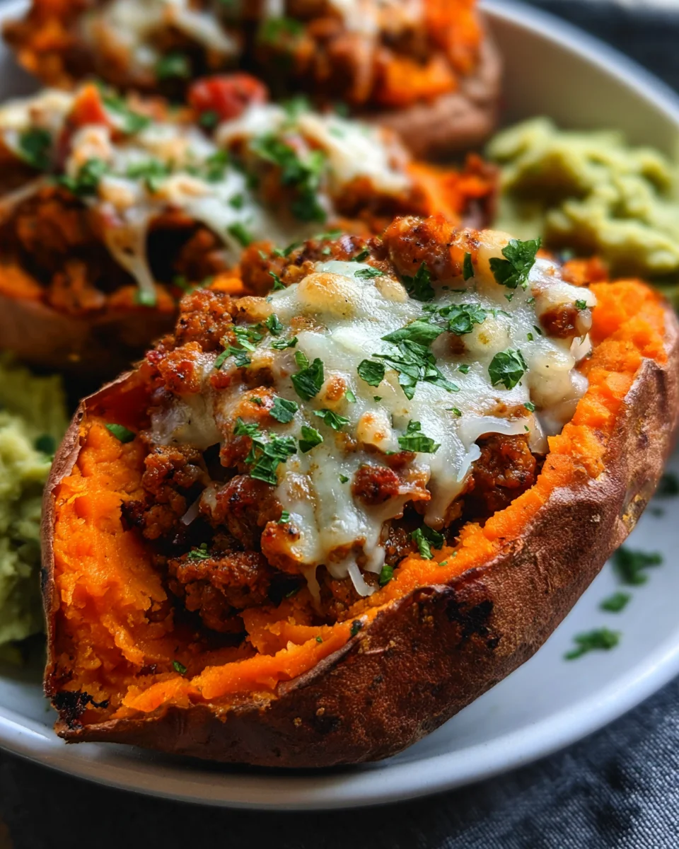 Turkey Taco Stuffed Sweet Potatoes 14 Turkey