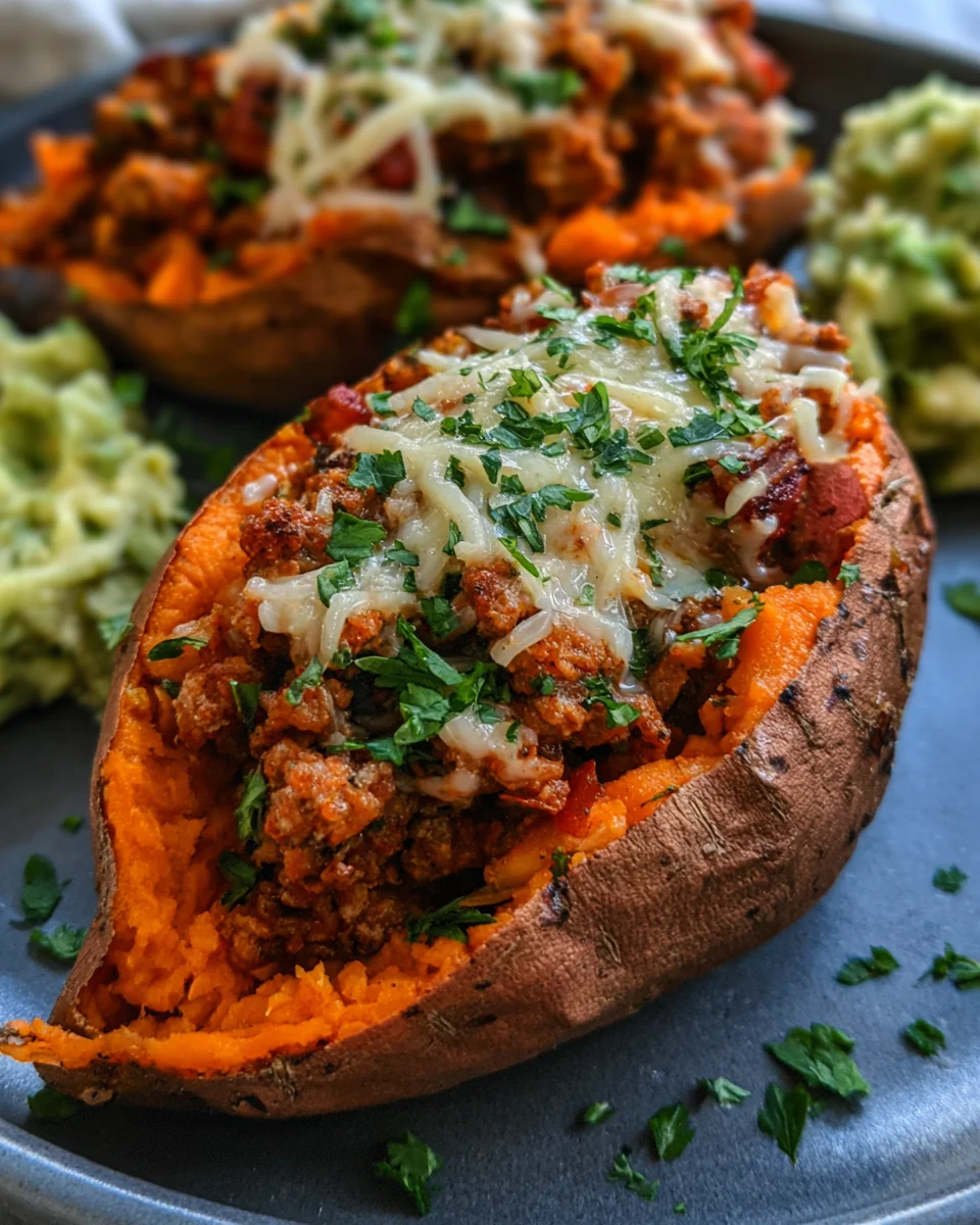 Turkey Taco Stuffed Sweet Potatoes 15 Turkey