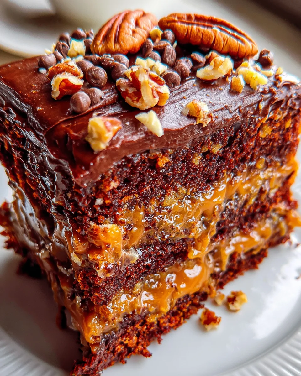 Turtle Caramel Cake