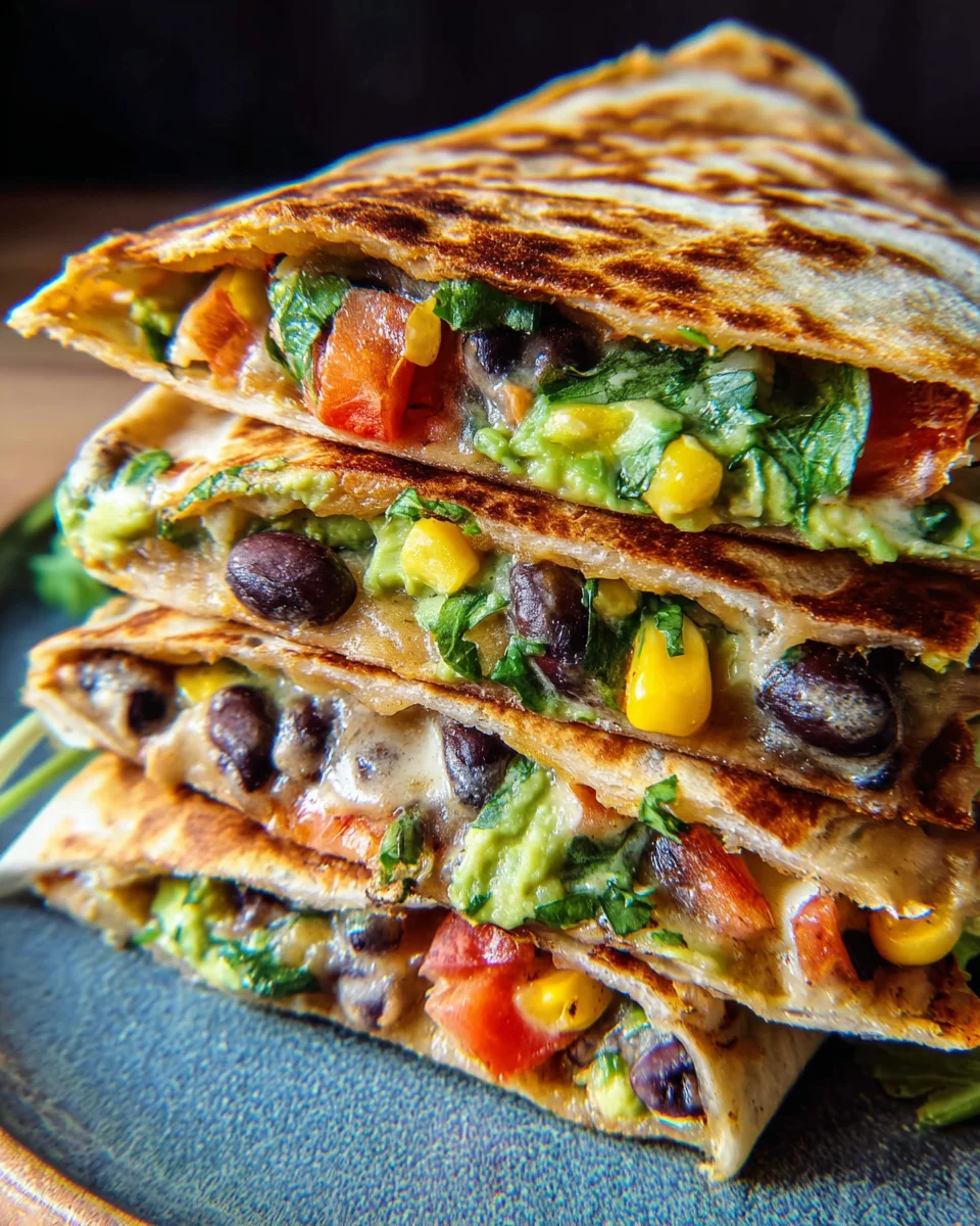 Vegan Quesadillas with Black Beans and Avocado 20 Vegan