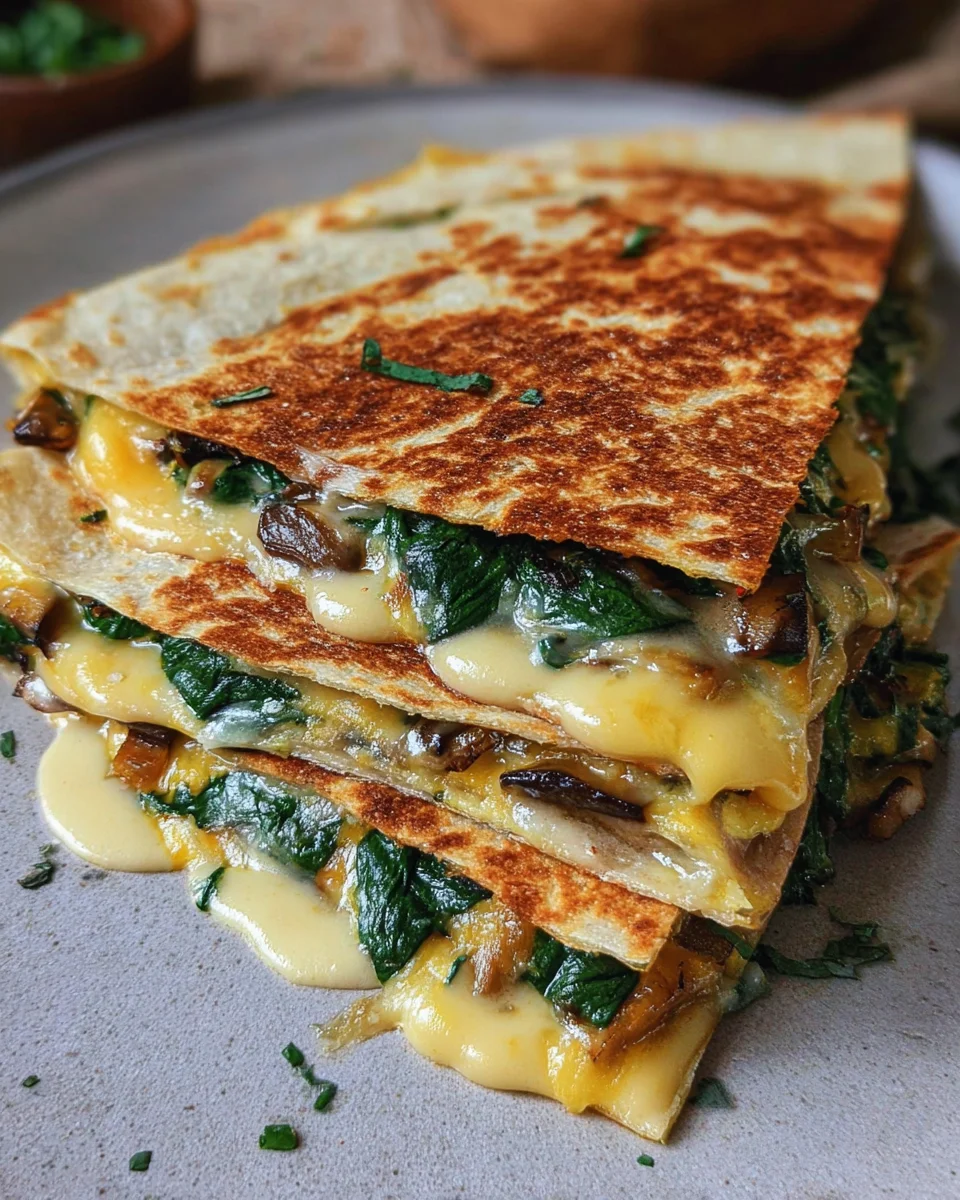 Vegan Spinach Quesadillas