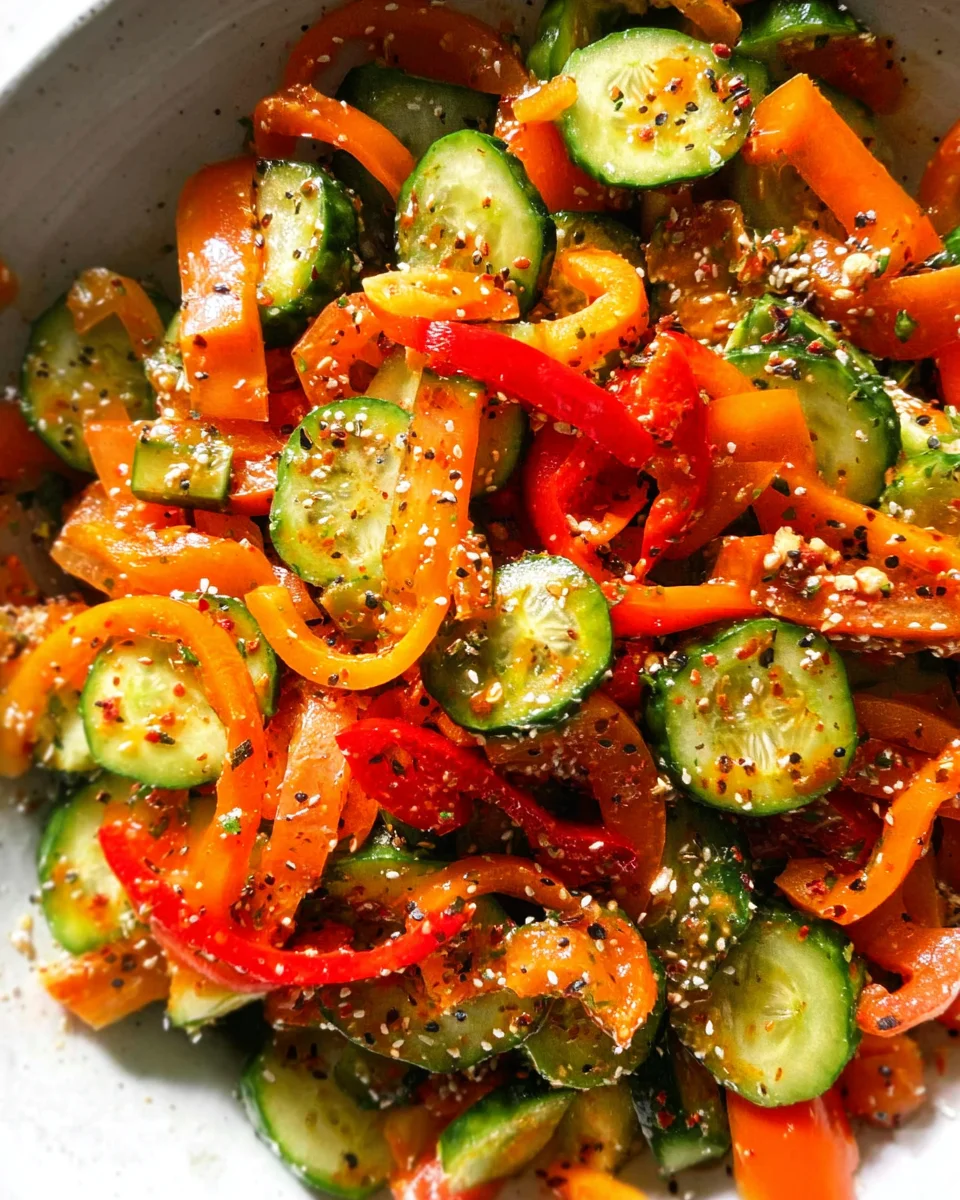 Viral Cucumber Pepper Salad 17 Viral