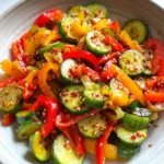 Viral TikTok Cucumber & Bell Pepper Salad
